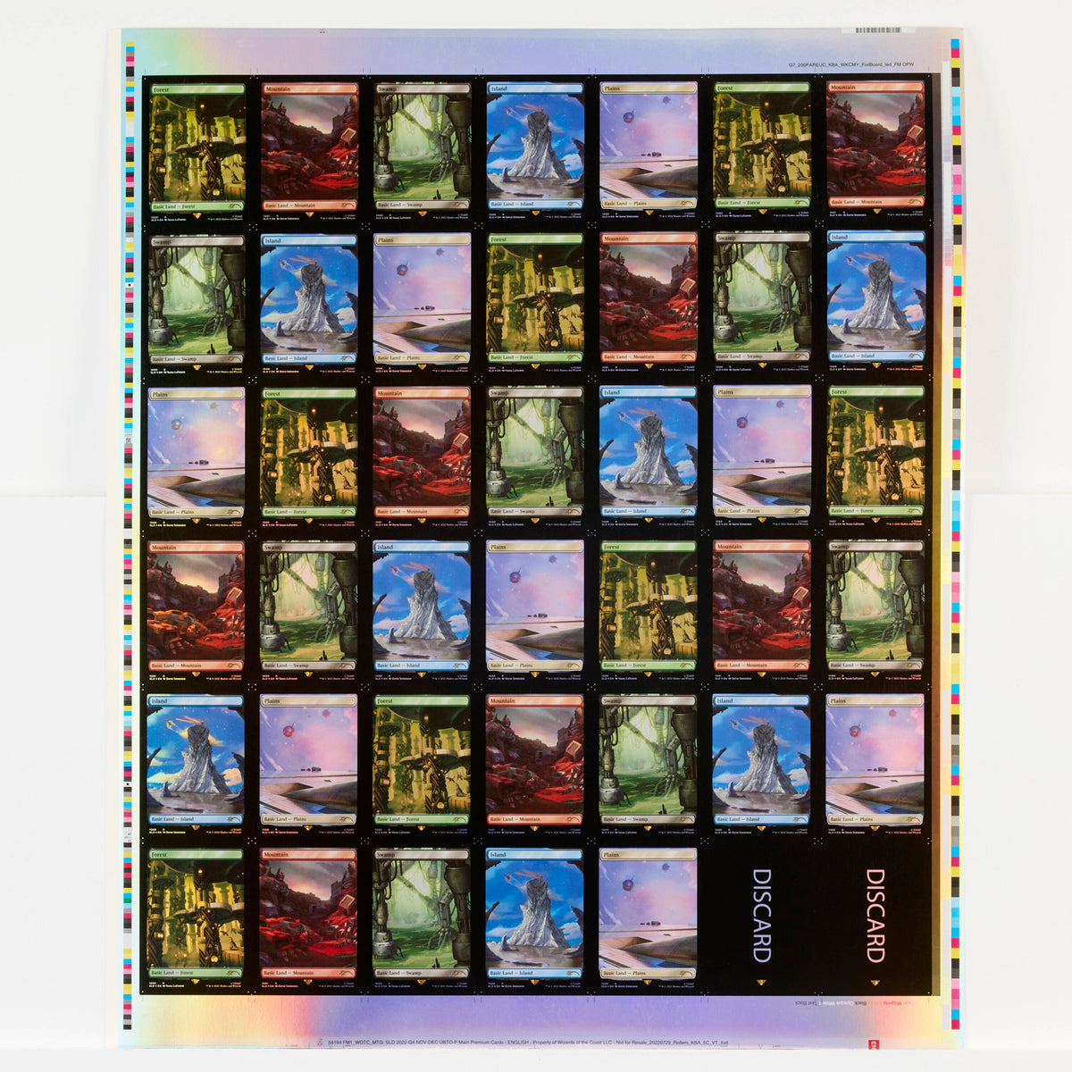 Magic the Gathering - Uncut Sheet: Secret Lair Drop: Transformers - Lands (foil)
