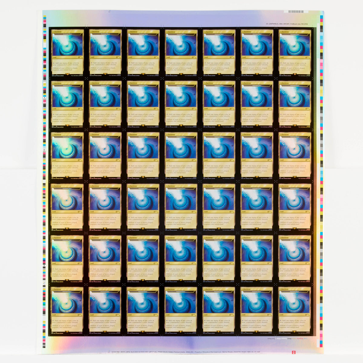 Magic the Gathering - Uncut Sheet: Secret Lair Drop: Transformers - Optimus Prime vs Megatron Cybertron Land (non-foil)