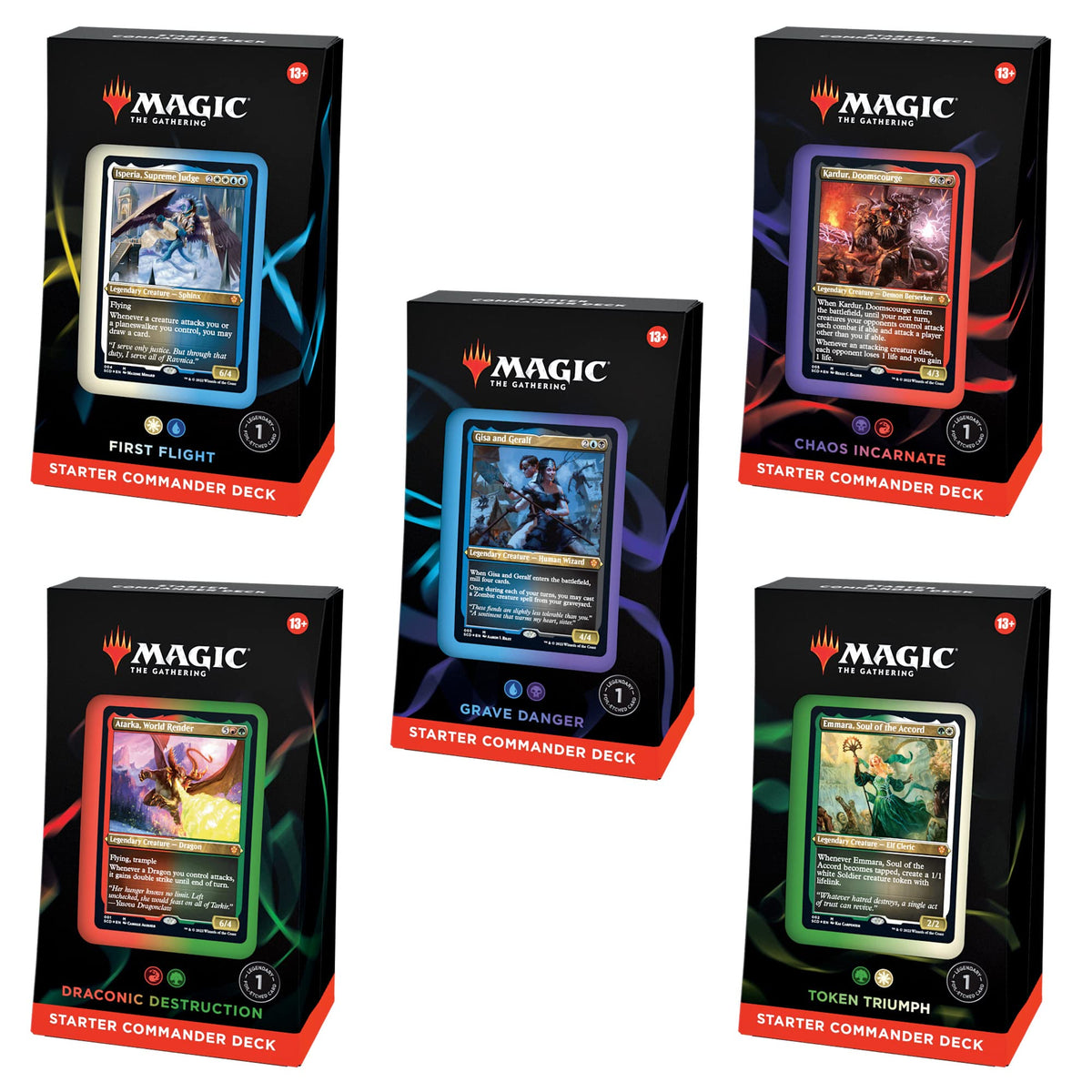 Magic the Gathering: Starter Commander Deck Case - Set of 5